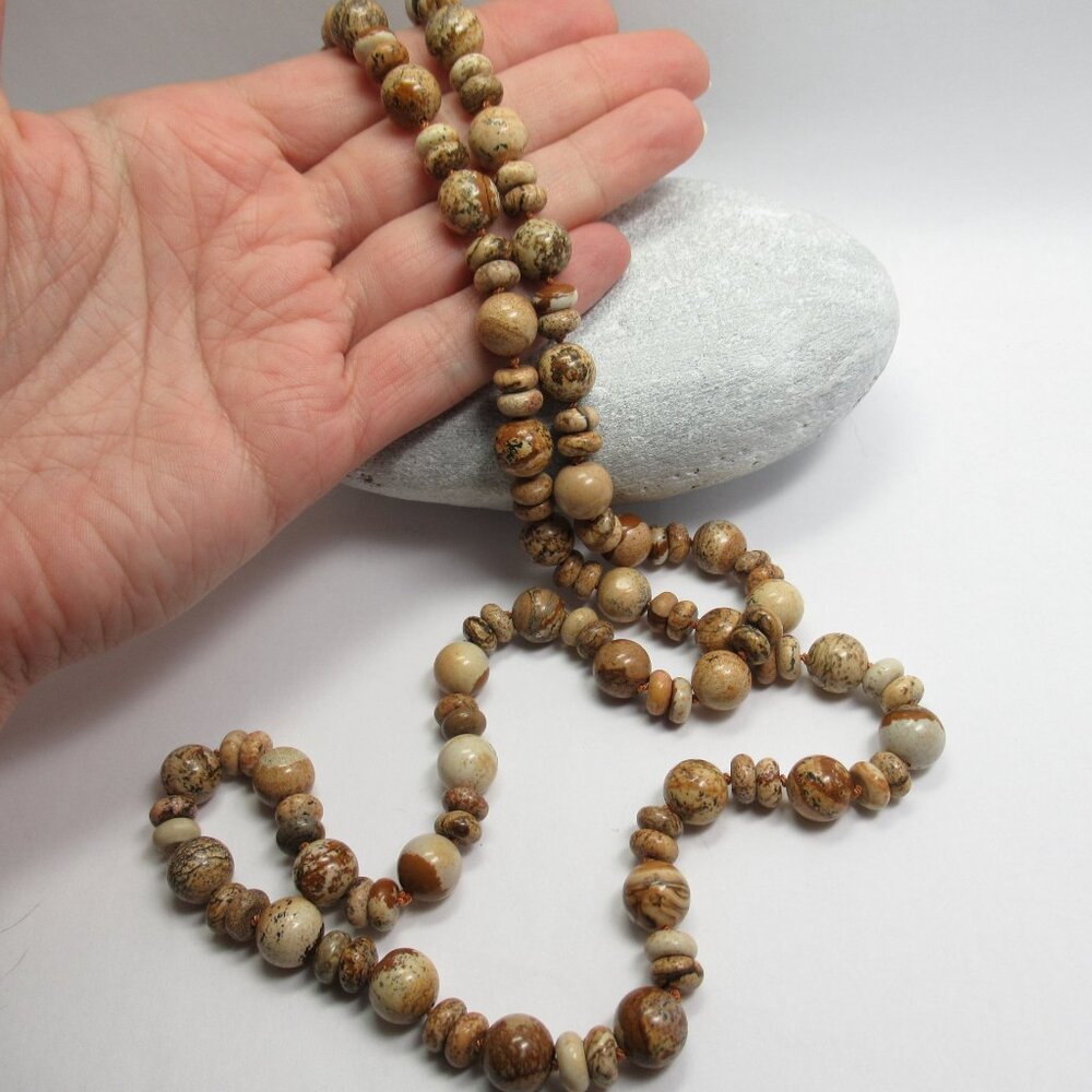 Picture Jasper Hand knotted necklace